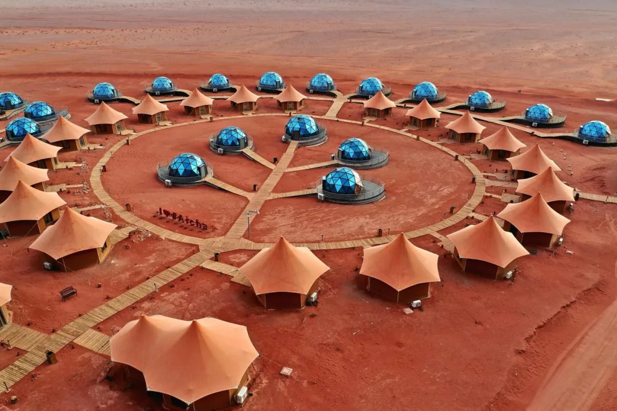 Luxury bubble camp in Wadi Rum