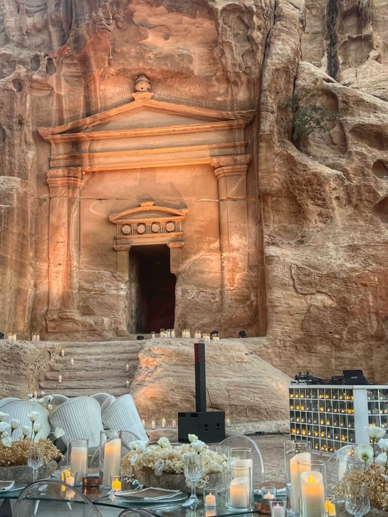 luxury petra candlelight wedding ceremony