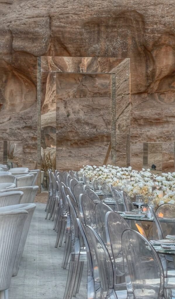 exclusive desert wedding setup wadi rum